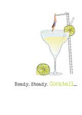 Quirky cocktail themed birthday card for a friend or significant other created by Dandelion Stationery