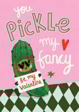 Cute Valentine's Day Card - You Pickle My Fancy - Be My Valentine created by NICHOLA COWDERY ILLUSTRATIONS