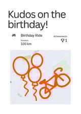 Happy birthday Strava ride created by ver.on.icaa & visuals