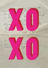 Arty Valentine's Day Card – Hugs And Kisses - XO created by Brainbox Candy