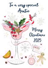 Traditional Christmas Card - For Auntie - 2025 created by Katie Phythian Design