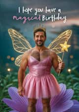 Funny Birthday Card - Magical Birthday - Fairy Man created by Woody's Design