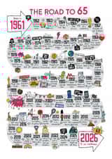 Cute 65th Birthday Card - The Road To 65 - 1961 created by Eskimo Kiss Designs