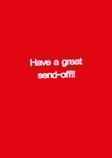 SEND OFF! Give your friend this fun red card before they head off on travels! created by Stefan van Zoggel