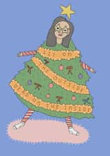 Lit Christmas tree created by Belly Flops 