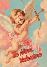 Funny Valentine's Day Card - Be Mine - Vintage Cupid created by Bonne Nouvelle