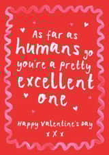 Cute Valentine's Day Card - From The Dog/From The Cat - Excellent Human created by Bow & Bell