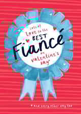 Heartfelt Valentine's Day Card - For Fiancé - Rosette created by Bow & Bell