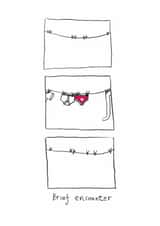 Brief encounter underwear Valentines card created by Happy Street