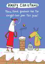 Funny Christmas Card - Santa - Weight-Loss Jabs created by Emma Proctor