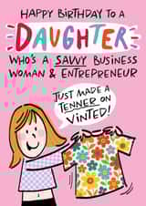 Funny Birthday Card - For Daughter - Vinted created by Emma Proctor