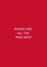 Funny Feminist Christmas Card ' Where are all the wise men' created by Danielle Ellen
