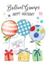 Traditional Birthday Card - For Gramps - Balloons created by Katie Phythian Design