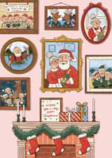 Cute Hand Drawn Christmas Card with whimsical illustrations created by Poppet and Moose