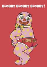 Cute & Silly Blobby Bum Valentine’s Card – I Love You Edition created by Silent Disco Design