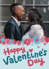 Personalised Valentines Day Photo Card created by Josie Gledhill - Pretty Valentine's Day Card - Flowers