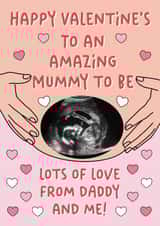 Personalised Valentines Day Photo Card created by Stuck Shop Gifts - Cute Valentine's Card From The Bump - Mummy To Be Photo Card