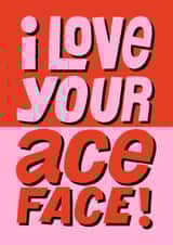 Arty Valentine's Day Card - Ace Face created by Nicola Watson
