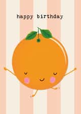 Cute Birthday Card - Orange - For Her created by Bexy Boo