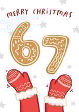 Funny Christmas Card - Six Seven TikTok Meme - 67 created by Arrow Gift Co