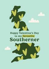 Funny Valentine's Day Card - Favourite Southerner created by Abbie Imagine
