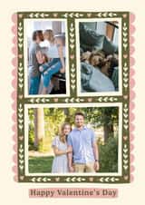 Personalised Valentines Day Photo Card created by Abbie Imagine - Classic Valentine's Day Card - Scalloped Edge Collage