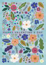 Wildflowers and Hearts Valentine's Day Card created by Eli the Goat