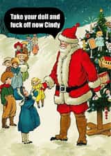 Funny Christmas card guaranteed to make your loved ones laugh created by Fat Cat Cards