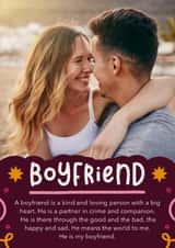 Personalised Valentines Day Photo Card created by Joanne Hawker - Classic Valentine's Day/Anniversary Card - For Boyfriend - Heartfelt Poem