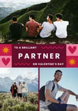 Personalised Valentines Day Photo Card created by Joanne Hawker - Classic Valentine's Day Card - Brilliant Partner