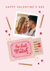 Personalised Valentines Day Photo Card created by Lemon and Sugar  - Classic Valentine's Day Card - Perfect Match - Match Box