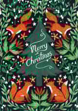 Classic Christmas Card - Foxes created by Ohh Deer
