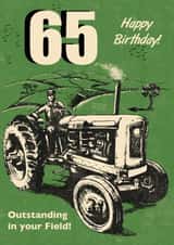 Classic Birthday Card - 65th - Tractor created by Rocket68