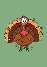Festive Turkey with String Lights created by Diego Carvalho