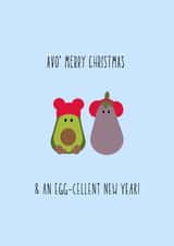 Cute jellycat inspired Christmas card - ideal for couples created by Salt & Sage