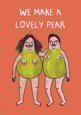 Funny Valentine's Day Card - Lovely Pear created by Kattypoos