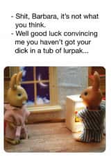 Rude Birthday Card – Funny – Dick in Lurpak Tub created by Brainbox Candy