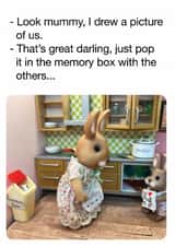 Funny Birthday Card – Memory Box Drawing - Mothers Day created by Brainbox Candy