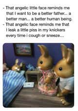 Funny Birthday Card  – Angelic Face - For Mum created by Brainbox Candy