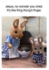 Funny Birthday Card – King Kong’s Finger created by Brainbox Candy