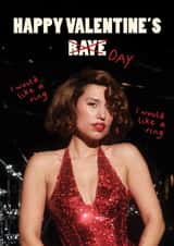 Happy Valentine's DAY! Funny Raye Ring Hint Card for Partner created by JH Designs