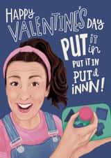 Funny Valentine’s Day card for toddler parents - Put it in with Ms Rachel created by Lisa Illustrates