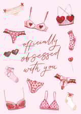 Cheeky Valentine's Day Cad - Officially Obsessed With You - Knickers created by Making Meadows Ltd