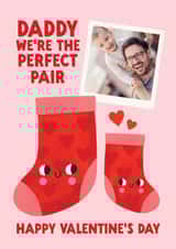Personalised Valentines Day Photo Card created by Lemon and Sugar  - Cute Valentine's Day Card - For Daddy - Perfect Pair