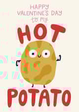Cute Valentine’s Day Card - Hot Potato - For Him created by Christine Cuddihy Illustration