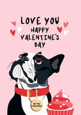 Cute Valentine's Day Card - Boston Terrier created by Diva Doodle Designs