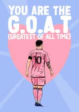 Funny Football Valentines Day Card Featuring Messi - Inter Miami Football Card created by ZB CREATIVE