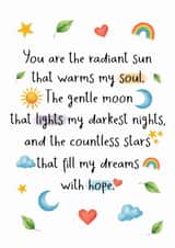 Traditional Valentine's Day Card - Sun, Moon and Stars created by And You Can Quote Me