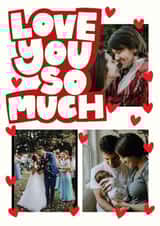 Personalised Valentines Day Photo Card created by Sea & Tea - Classic Valentine's Day/Anniversary Card - Love You So Much
