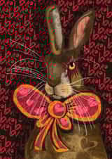 VDAYCOMP Valentine/thankyou/anniversary/birthday gorgeous hare card for anyone created by Higgledy Ink Illustration